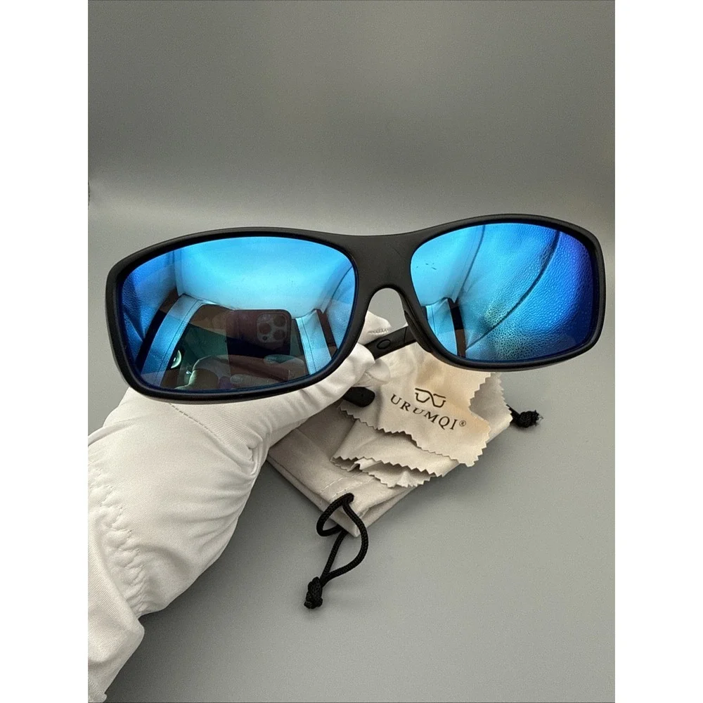 URUMQI Sunglasses Fit Over Glasses Polarized 100% UV Protection Wrap-Case/Cloth
